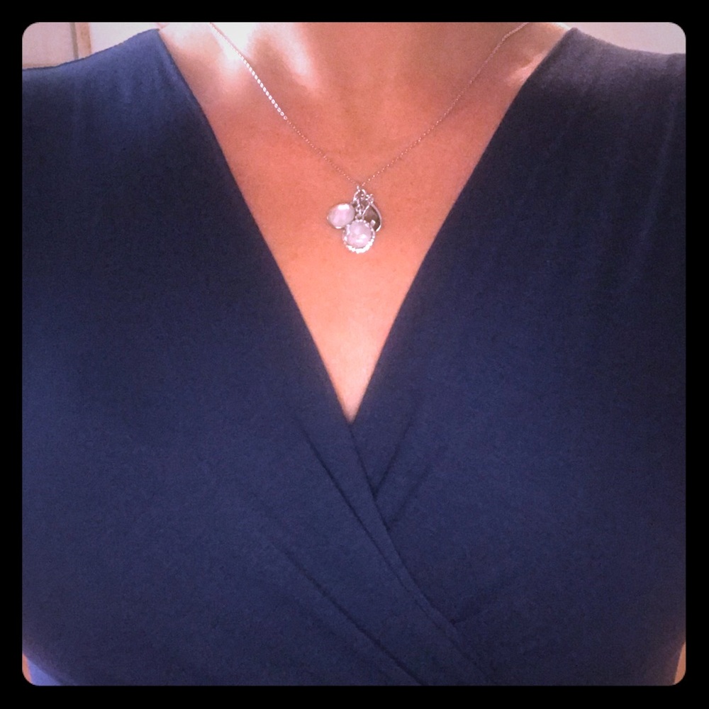Ann Taylor Loft Tri Stone Necklace